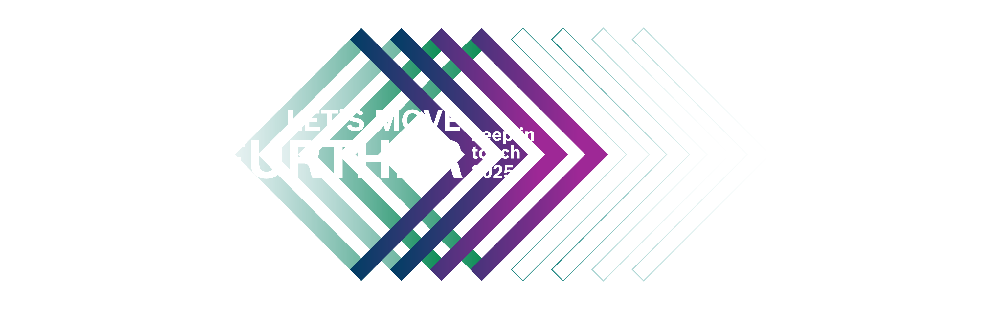 text featuring 'LET'S MOVE FURTHER keep in touch 2025'